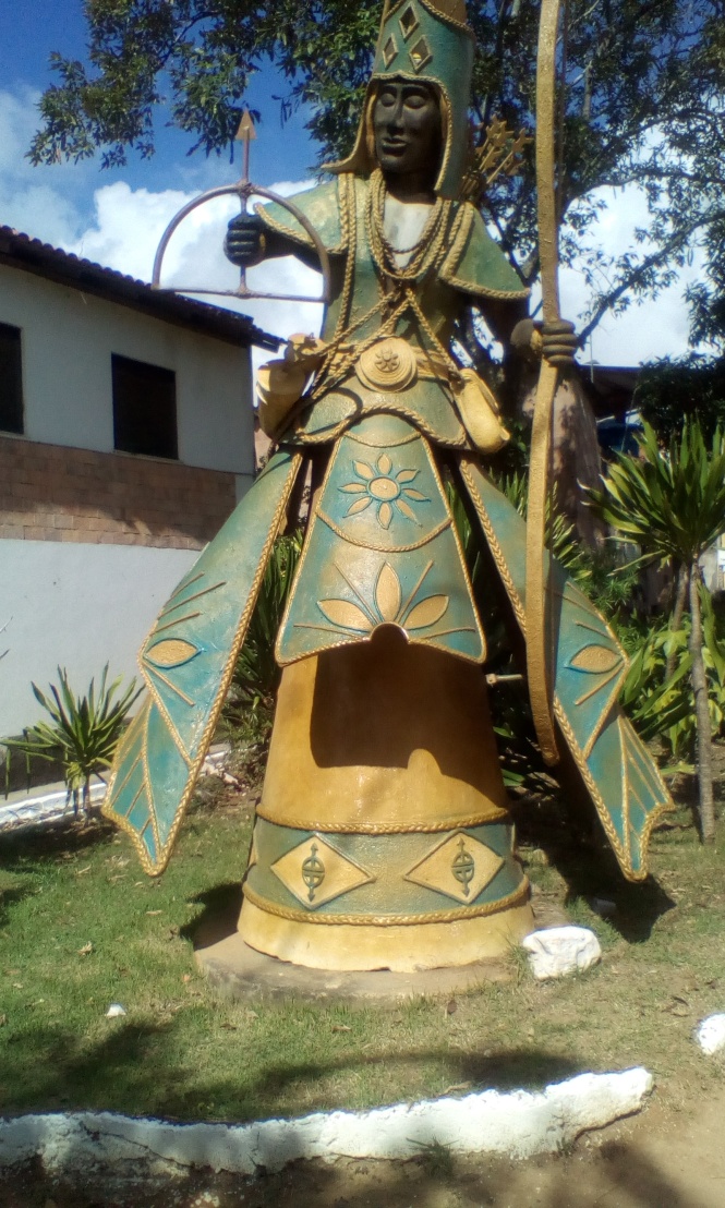 Statue of orixá Oxóssi, the hunter, at Ilê Axé Opô Afonjá, terreiro in Salvador da Bahia